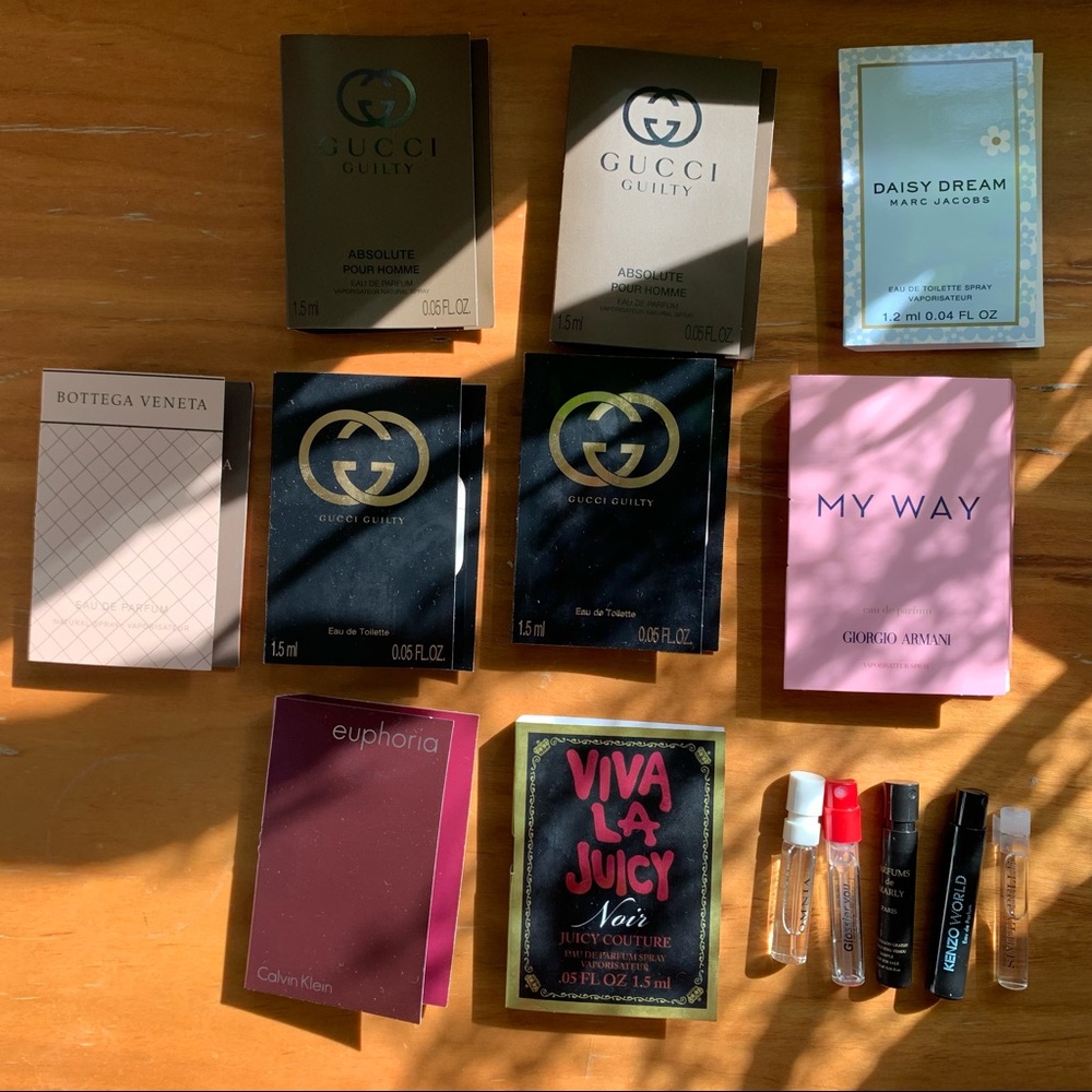 Gucci, Marc Jacobs, Giorgio Armani, Juicy Couture &more Sample Perfumes (1.5 mL)